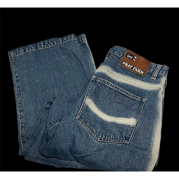 Vtg Phat FarmMens 34 " x 32 Jeans Baggy90s HIP HOP Cotton Hong Kong